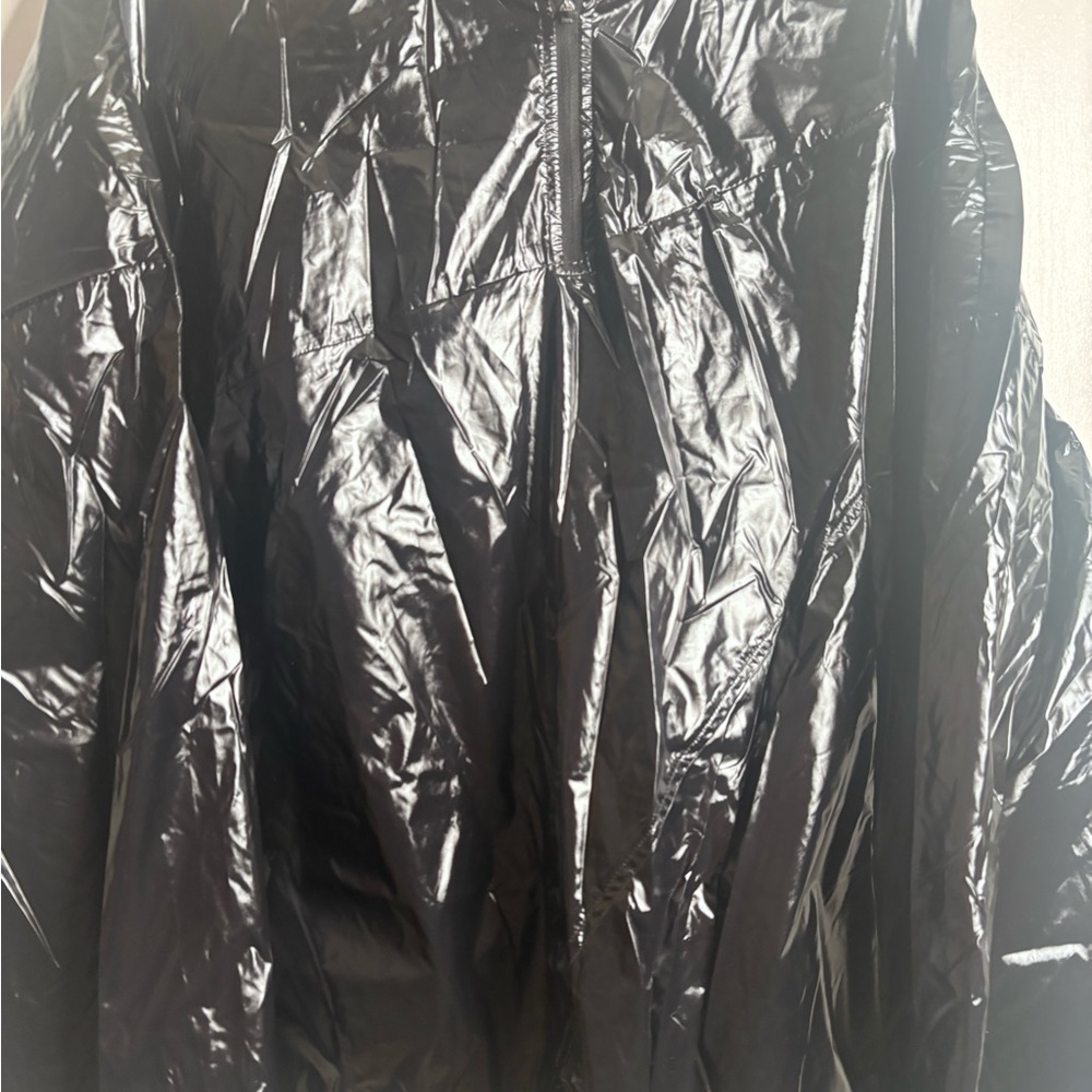 JoyLab Shiny Black Windbreaker Jacket NWT Size XXL - Picture 4 of 7